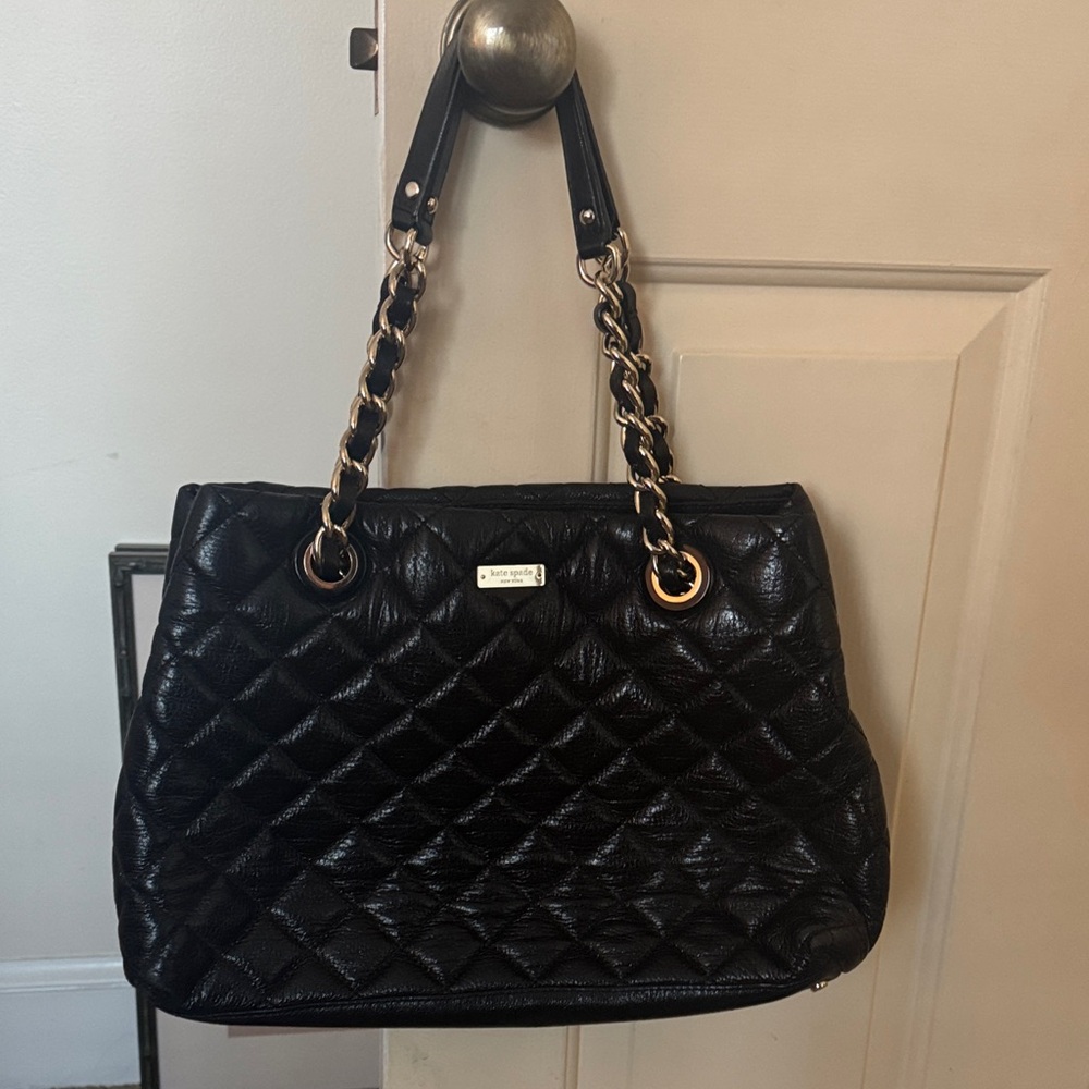 Kate Spade Black Quilted Leather Shoulder Bag